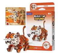 mierEdu - Soundwunder Puzzle 3D Tiger - Puzzle fascinante con módulo de sonido para niños - Promueve la motricidad fina y la paciencia