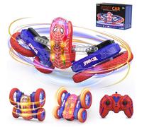 Mieryd Coche Teledirigido Spider, Acrobático Rotación 360° RC Car Radiocontrol con Espectáculo de Luz Carro Juguete Niños 6-12 Años, Juegos Infantiles Exterior Al Aire Libre Regalo Cumpleaños Navidad