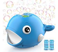 Mieryd - Máquina automática de burbujas para niños con 2 botellas de líquido para verano, juguete para niños y niñas, regalo de cumpleaños, fiesta, boda