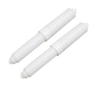 MIETONG 2 Piezas Soportes de Papel Higiénico - Blanco Soporte de Rollo de Papel Higiénico de Plástico Portarrollos Papel Higienico con Resorte de Repuesto