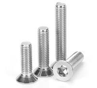 MIETONG M8 Tornillos de Cabeza Avellanada Torx - Plateados Tornillo Mecánico de Cabeza Plana Acero Inoxidable V2A A2 para Maquinaria y Proyectos de Bricolaje, M8 x 45mm, 5 Piezas
