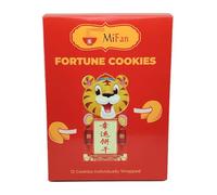 MiFan Fortuna Box - Galletas de la Fortuna Chinas, Mensajes Proféticos, Deseos en Español, Paquetes Variados, Sabor Vainilla (12 Piezas)