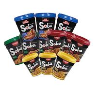MiFan Rame Box - 8 piezas de fideos instantáneos Nissin Soba Cup de varios sabores: espaguetis japoneses Yaki Soba