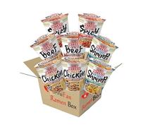 MiFan Ramen Box - Pack de 8 Tazas de Fideos Instantáneos en 4 Sabores - Noodles Chinos Fáciles y Rápidos de Preparar - Auténtico Sabor Asiático