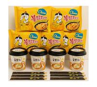 MiFan Ramyun Box | Fideos con queso Buldak Ramen y tteokbokki con queso y palillos desechables