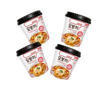 MiFan Tteokbokki Box - Topokki Coreano Rose | Albóndigas de arroz coreanas instantáneas | Comida coreana auténtica 4 x 120g