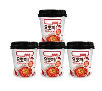 MiFan Tteokbokki Box - Yopokki Cup Pack de Inicio - Gnocchi de Arroz Coreano (4 Unidad, Salsa de Kimchi)