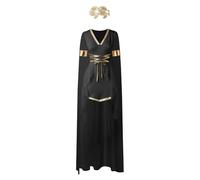 Mifeiwukawa Dress - Disfraz para mujer, disfraz de diosa de la antigua romana, disfraz de carnaval griego, Halloween, carnaval, fiesta, cosplay, ropa de reina, vestido de fiesta (A1, negro, XL)