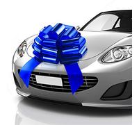 MIFFLIN Lazo grande para automóvil (azul, 23 pulgadas), lazo de regalo, lazo gigante para automóvil, lazo de cumpleaños, lazo enorme para automóvil, lazos para automóvil, lazo azul grande, lazo para