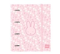 MIFFY FLORES - Carpeta 4 Anillas de 35 cm con 100 Hojas A4, Ideal para Niños de Diferentes Edades, Cómoda y Versátil, Calidad y Resistencia, 27x3.5x32 cm