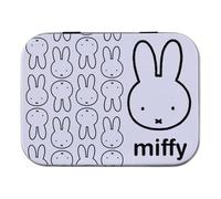 Miffy Tiritas Infantiles - 24 Apósitos Adhesivos Resistentes al Agua e Hipoalergénicos en Caja Metálica - Tiritas para Heridas de Niños con Diseño Oficial Miffy