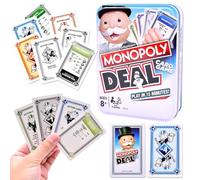 MIFKLMV Juego de Cartas MoNopol-y, Juego de Cartas Deal, Juego Subasta, Juegos de Estrategia, Juego de Mesa, Juego de Cartas rápido para familias y niños a Partir de 7 años -A