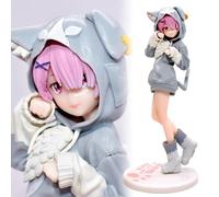 MIFKLMV Ra-m Figura, Re Zero Anime Figura, Starting Life in Another World, Figuras de Anime de Ra-m Modelo de Personaje de PVC Anime Estatua Juguete de Regalo para Niños, Adultos, Fanáticos del Anime