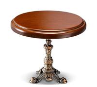 Mifoci Mesa auxiliar en miniatura para casa de muñecas a escala 1:12, modelo de mesa redonda en miniatura de madera, muebles de casa de muñecas marrón, accesorios y muebles para mesas de café