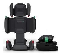 Mifold Asiento elevador de respaldo alto para niños con correa - Asiento de coche plegable ajustable para niños grandes para viajes - Gris pizarra