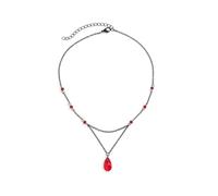 MIFYNN Collar con colgante de borla de gota de sangre gótica vintage, gargantilla de gota de agua roja, collar de estilo punk, collar de lágrima oscura, collar de Halloween, joyería para mujer, Grande