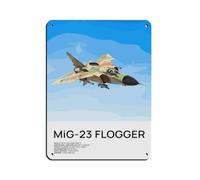 MiG-23 Flogger - Cartel de metal vintage para pub, club, cafetería, bar, decoración de pared para el hogar, póster retro de 30 x 40 cm