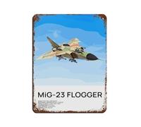MiG-23 Flogger - Cartel de metal vintage para pub, club, cafetería, bar, decoración de pared para el hogar, póster retro de 30 x 40 cm