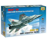 Mig-31 Soviet Interceptor Fighter 1:72 Plástico Modelo Kit Zvezda