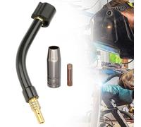 MIG - Boquilla de cuello de cisne para soldador, puntas de contacto compatibles con Vulcan OmniPro 220 con material de cobre resistente y difusor para soldadura