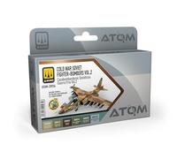 Mig Jimenez AMMO by ATOM Cold War Soviet Fighter-Bombers Vol 2 juego de pintura acrílica, 6 colores, botellas de 20 ml, acabado mate o pincel y aerógraf, Modelo ATOM-20934