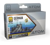 Mig Jimenez AMMO by U-Boot Alemanes de la Segunda Guerra Mundial Set - 6 Pinturas Acrílicas ATOM - ATOM-20801