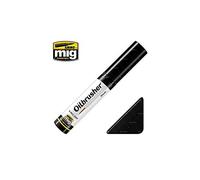Mig Jimenez- Cepillo de Aceite Negro, Color, Large (Ammo_A.MIG-3500)
