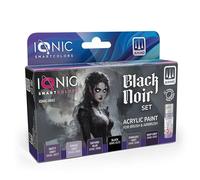 Ammo Ionic Set Oscuro | Incluye Todo lo Necesario para Pintar Negro sin complicaciones en Distintos Materiales, Acrílico, Multicolor, 20ml