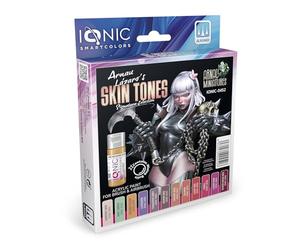 Mig Jimenez IONIC Smart Colors Tonos de Piel Arnau Lázaro Set - 12 Pinturas Acrílicas para Wargames - IONIC-0452