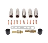 MIG - Juego de 22 accesorios de soldadura MIG, puntas de cobre de 0,6 mm para soplete AK15/MB-15, boquillas y pinzas de gas, cobre de alta conductividad, soldadores profesionales