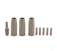 MIG - Juego de 9 piezas de soldadura para 15AK - puntas de cobre rojo de 0,8 mm, kit difusor de copas de escudo (1,0 mm)