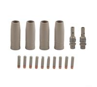 MIG - Kit de boquillas de soldadura 15AK 16 piezas de consumibles de cobre rojo para linterna de mano MB14 AK14 de 0,8 mm (0,9 mm)