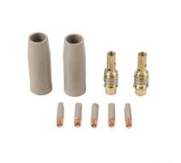 MIG - Kit de boquillas de soldadura 15AK 9 piezas de punta de contacto de cobre, soporte difusor de gas para linterna MB15 (1,2 mm)