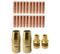 MIG Kit de consumibles de soldadura para Miller M-100 M-150 para hobart H9 H10-24x puntas de contacto .035 boquillas de gas difusores piezas de cobre (000067)