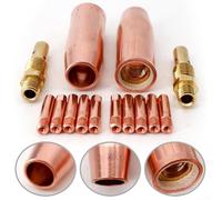 MIG Welding Kit de 14 piezas para boquilla difusora de gas de punta de contacto de 100 L compatible con antorcha de soldadura M3, tamaños de 0 6 mm a 1 2 mm (0,9 mm)