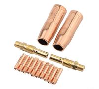 MIG Welding Kit de 14 piezas para boquilla difusora de gas de punta de contacto de 100 L compatible con antorcha de soldadura M3, tamaños de 0 6 mm a 1 2 mm (1,0 mm)