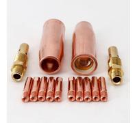 MIG Welding Kit de 14 piezas para boquilla difusora de gas de punta de contacto de 100 L compatible con antorcha de soldadura M3, tamaños de 0 6 mm a 1 2 mm (0,8 mm)