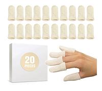 MIG4U 20 cunas de algodón para dedos, protectores de dedos reutilizables para cortar heridas, artritis, eccema, moretones, callos, agrietamiento de pulgares curación, tapas de uñas/puesto/cojín/funda