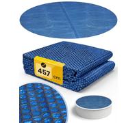 Miganeo® Premium De Lámina solar para piscina (457 cm negro/azul piscina Calefacción