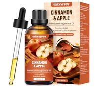 MIGCAPUT Aceite Aromático de Manzana & Canela 100ML, Aceite Perfumado de Otoño Premium, Aceite Esencial de Aromaterapia para Humidificador, Velas, Elaboración de Jabón, Acogedora Aroma Festivo