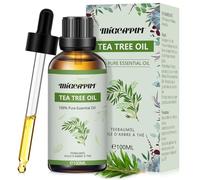 MIGCAPUT Aceite Esencial de Árbol de Té 100ML, 100% Natural Tea Tree Oil, Aceites Esenciales de Grado Terapéutico para el Cuidado de la Cara, la Piel y el Cabello, Anti Acné, Esterilización
