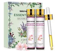 MIGCAPUT Aceite Esencial de Flores de Cerezo 2 x 10ML, 100% Puro Natural Aceites Esenciales de Aromaterapia de Grado Terapéutico, Set de Aceites Esenciales para Humidificador Difusor, SPA, Masaje