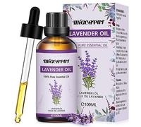 MIGCAPUT Aceite Esencial de Lavanda 100ML, 100% Natural Aceites Esenciales de Aromaterapia de Grado Terapéutico para Cuidado de la Piel, Anti Acné, Dormir Mejor, Humidificador
