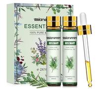 MIGCAPUT Aceite Esencial de Romero 2 x 10ML, Aceite de Romero de Grado Terapéutico Natural 100% Puro, Set de Aceites Esenciales de Aromaterapia para Humidificador Difusor, SPA, Masaje, Dormir, Jabón