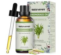 Migcaput MIGCAPUT Aceite Esencial de Limoncillo 100ML, 100% Puro Natural Aceites Esenciales de Aromaterapia, Aceite de Limoncillo de Grado Terapéutico para Humidificador Difusor, SPA, Masaje