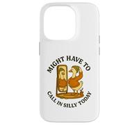 Might Have To Call In Silly Today Funny Goose Retro Carcasa para iPhone 14 Pro