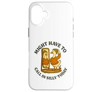 Might Have To Call In Silly Today Funny Goose Retro Carcasa para iPhone 16 Plus
