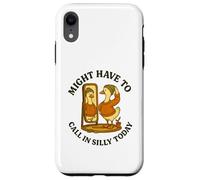 Might Have To Call In Silly Today Funny Goose Retro Carcasa para iPhone XR