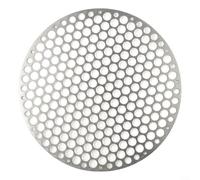 Mighty - Alfombrilla redonda para parrilla hecha de acero inoxidable resistente para un uso duradero (28 cm)