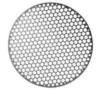 Mighty - Alfombrilla redonda para parrilla hecha de acero inoxidable resistente para un uso duradero (24 cm)
